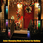 2-Pack Warm White Solar Deck Lights, Outdoor LED