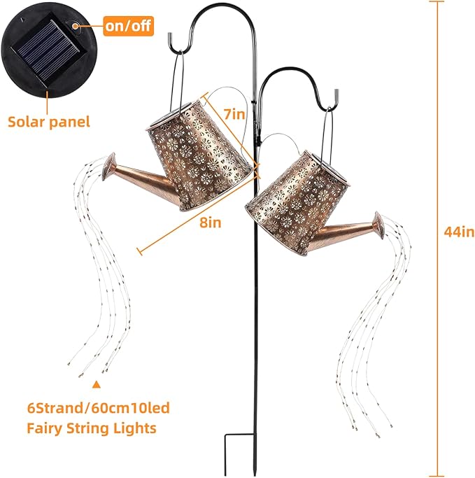 2-Pack Solar Path Lights, Outdoor Yard LED