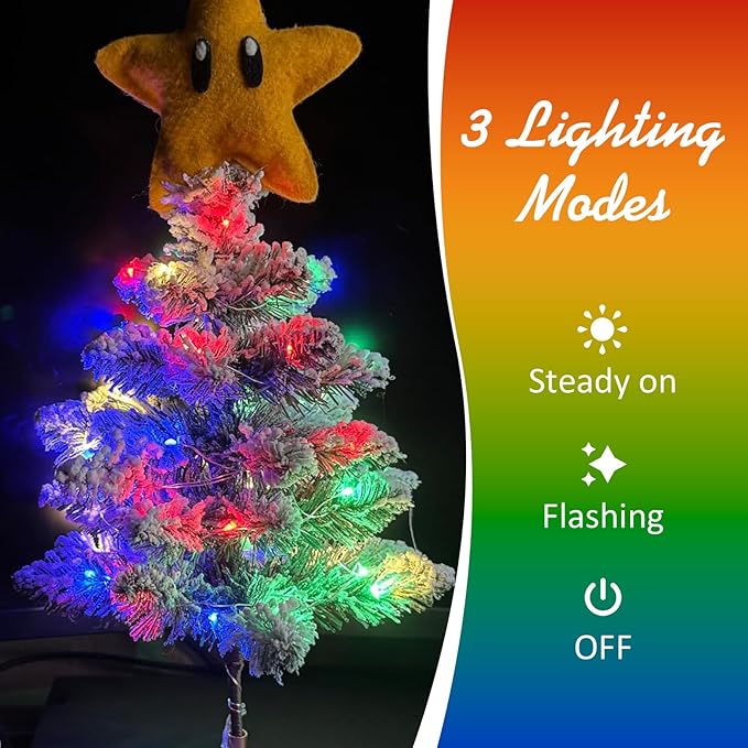 6-Pack Outdoor String Lights, 16ft Multicolor Waterproof LED