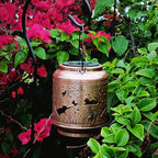 Rustic Cat Solar Lanterns for Outdoor, Waterproof LED