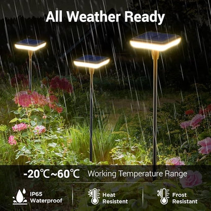 Solar Pathway Light Solar Lights Outdoor Garden Solar Landscape Lights 34LM Bright Up to 12H IP65 Waterproof Auto On/Off for Walkway Outside Yard Path Patio Lawn Flower Decorations (8, Warm white)