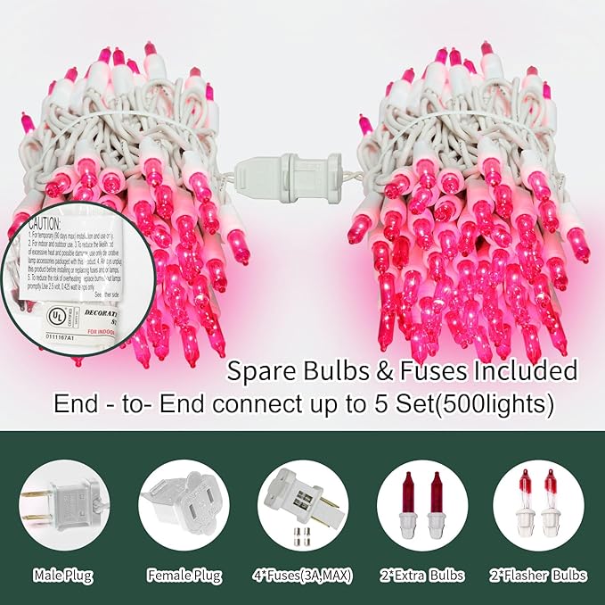 Christmas Twinkle Lights, 6ft Waterproof for Yard