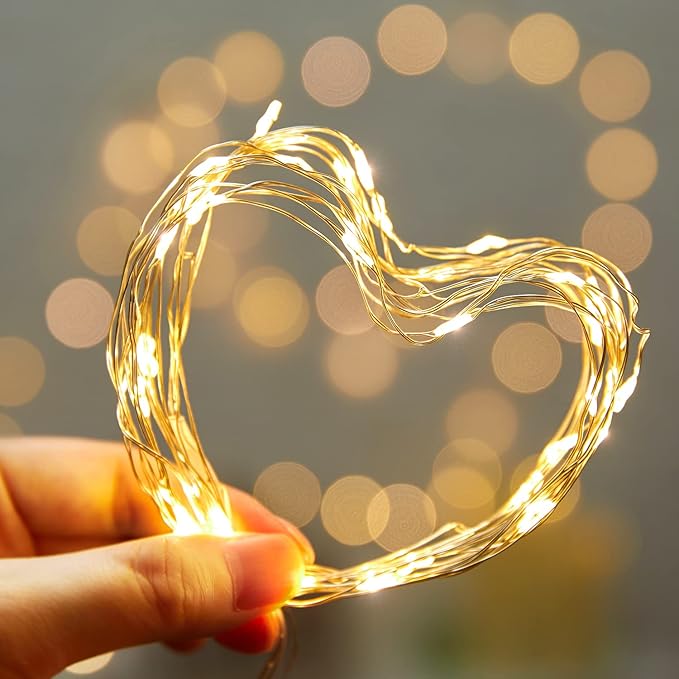 Christmas Fairy Lights 5-Pack, 20 LED Battery Twinkle Lights