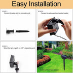 4-Pack Solar Pathway Lights, Waterproof LED Garden Lights