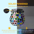 Solar Mosaic Lanterns, Porch Hanging LED Decor