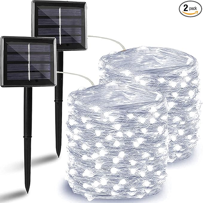 Cool White Christmas Lights 2-Pack, 144ft LED 8-Mode