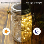 Solar Mason Jar Lights, 30 LED Fairy Firefly