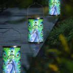 Peacock Solar Lanterns, Waterproof LED Backyard Lights
