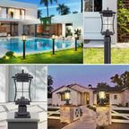 Post Lighting Fixture for Outdoor Posts, Black Waterproof