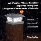 6-Pack Upgraded Solar Post Cap Lights for Deck, LED