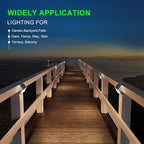 Solar Step Lights 6-Pack, Waterproof Wall
