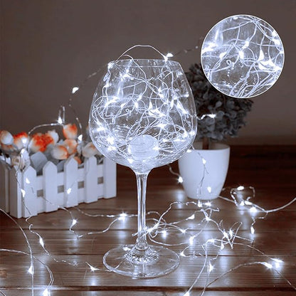 4 Pack Battery Operated Fairy Lights 16.4 Ft 50 LED Christmas Fairy Lights with Auto Timer 8 Modes, Waterproof Silver Wire Battery Twinkle Lights for Wedding Christmas Decor (Cool White)