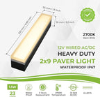 Solar Flat Disk Lights, Waterproof Walkway