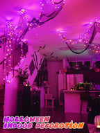 2-Pack 200 LED Halloween Twinkle Lights, 66ft Waterproof for Patio