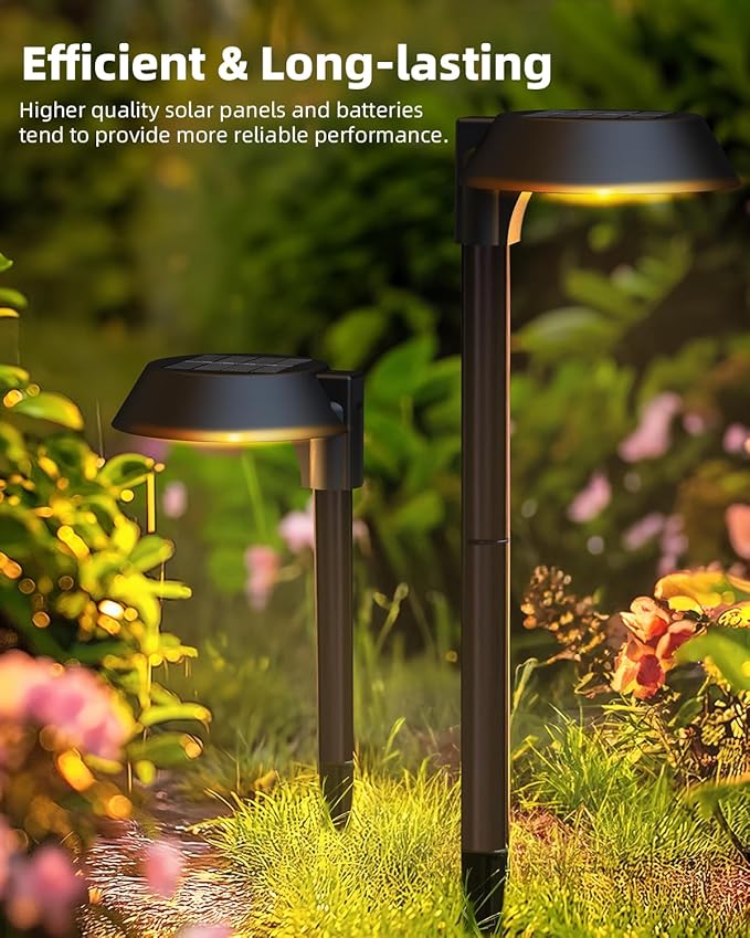 Solar Pathway Lights 6-Pack, Garden LED