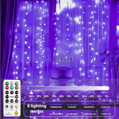 Outdoor String Lights, 8ft Waterproof LED