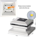 Solar Post Cap Lights 8-Pack, Waterproof LED