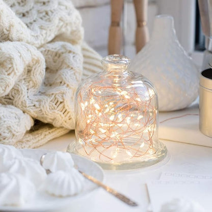 2-Pack 5ft Christmas LED String Lights, Waterproof Timer Lights