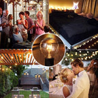 Outdoor String Lights, 50ft Black Waterproof LED