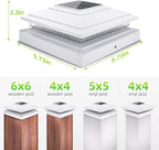 Solar Post Cap Lights 12-Pack, Waterproof LED