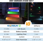 12-Pack Multi-Color Solar Deck Lights, RGB LED
