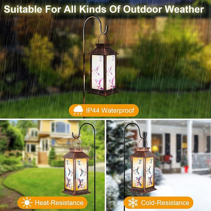 Solar Hanging Lanterns, Bronze, 3 LED, Waterproof, Perfect for Garden Decor, Outdoor Gatherings, and Gifting