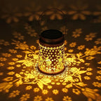 2-Pack Metal Hummingbird Solar Lanterns for Backyard, Waterproof LED