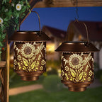 2-Pack Dragonfly Solar Garden Lanterns, Charming Waterproof LED
