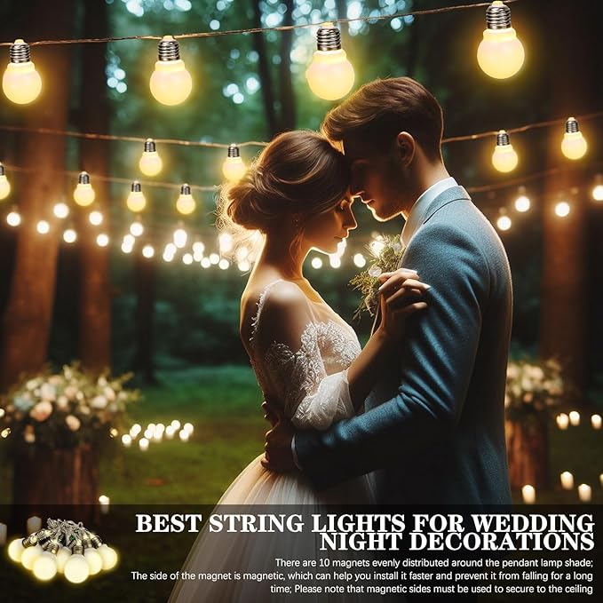 Retisee 6 Pcs Marquee Light String Bulbs13.8 ft Long for Marquee Letters Numbers 3 4 ft Tall Waterproof LED String Light for Indoor Outdoor Wedding Birthday Party Decor