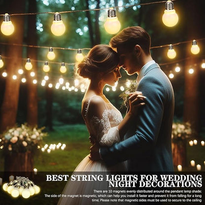 Retisee 6 Pcs Marquee Light String Bulbs13.8 ft Long for Marquee Letters Numbers 3 4 ft Tall Waterproof LED String Light for Indoor Outdoor Wedding Birthday Party Decor