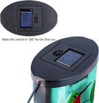 Hummingbird Solar Lantern Set, Metal Porch Lighting