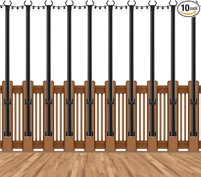 10 Pack 5Ft String Light Poles,Outside String Lights,Outdoor Light Poles,Metal Poles Stand for Patio,Backyard,Deck