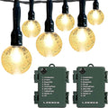 2-Pack 16ft Christmas LED String Lights, Waterproof Timer Lights