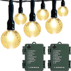 2-Pack 16ft Christmas LED String Lights, Waterproof Timer Lights