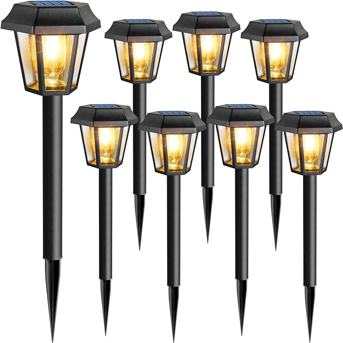 Solar Driveway Path Lights 8-Pack, Waterproof