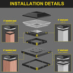 Solar Post Cap Lights, Waterproof LED
