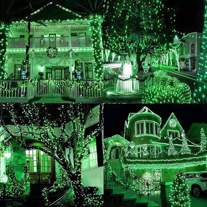 2-Pack Christmas String Lights, 180ft 500 LED Waterproof Twinkle Lights