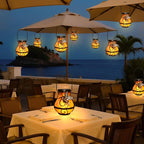 Courtyard Solar Hanging Lanterns 2-Pack, Charming Yard Decor