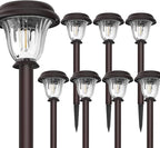 Solar Driveway Path Lights 8-Pack, Waterproof