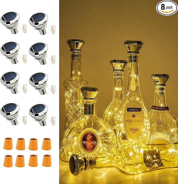 Christmas Porch String Lights 8-Pack, 20 LED Waterproof