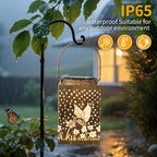 2-Pack Elegant Hummingbird Solar Lanterns for Garden, Waterproof LED