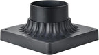 Black Solar Fence Post Caps 6-Pack, Patio LED