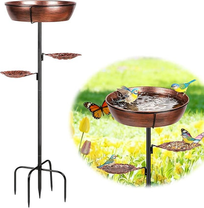 Classic Bird Bath & Feeder, Outdoor Metal