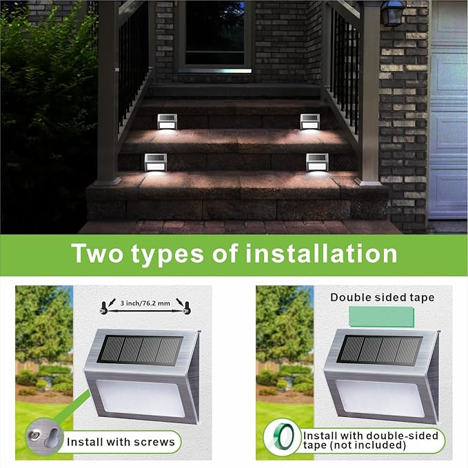 Bright Solar Wall Lights 12-Pack, LED