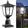 Cool White Solar Fence Post Lights, Outdoor LED Caps