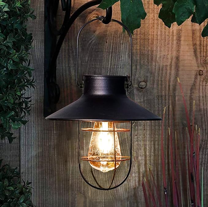 Solar Courtyard Lanterns, Outdoor Hanging LED Decor