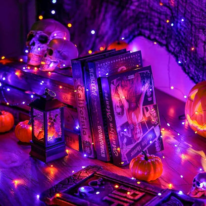2-Pack Halloween String Lights, 66ft 200 LED Waterproof Twinkle Lights