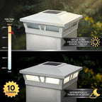 Upgraded Solar Post Cap Lights for Patio, LED