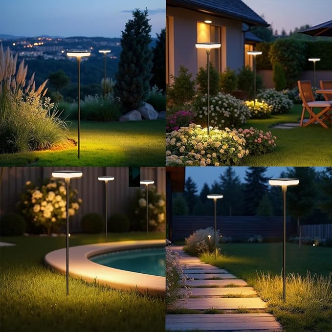 Solar Driveway Path Lights 4-Pack, IP65 Waterproof