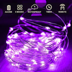 50 LED Christmas Twinkle Lights, 16ft Waterproof for Patio